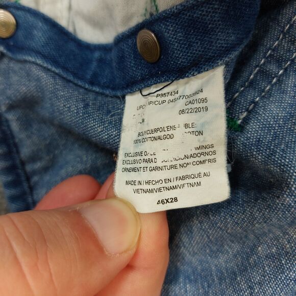 Liberty Men's Size 46x28 (52x27) Denim Bib Overalls READ - Picture 9 of 10